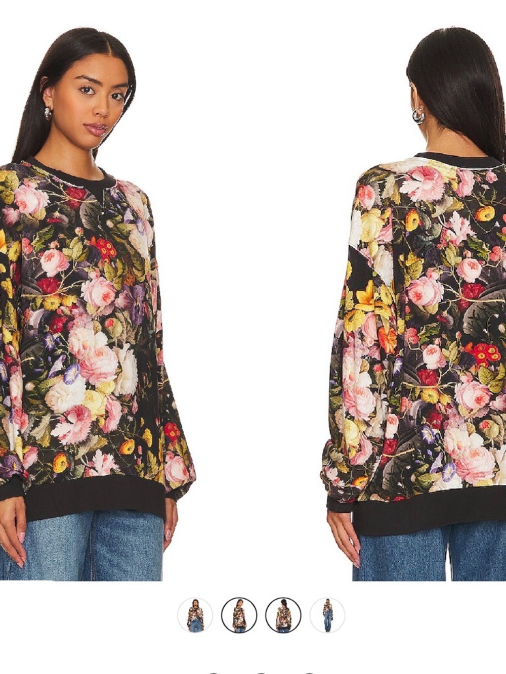 SOLD Selkie Floral Black Multicolor Sweater